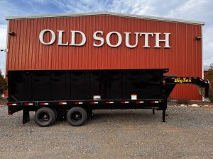 Big Tex 25DU-20 20 foot tandem dual gooseneck dump trailer with ramps