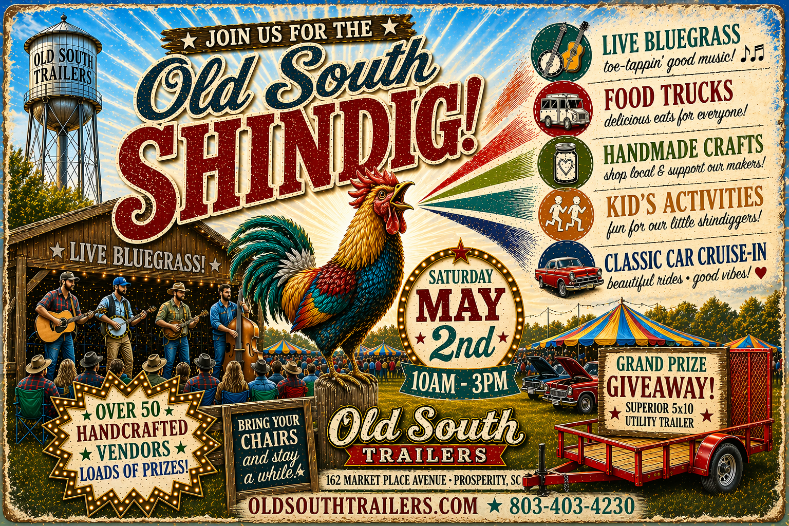 old-south-shindig-live-bluegrass-car-show-prosperity-south-carolina old-south-shindig-live-bluegrass-car-show-flyer-prosperity-south-carolina