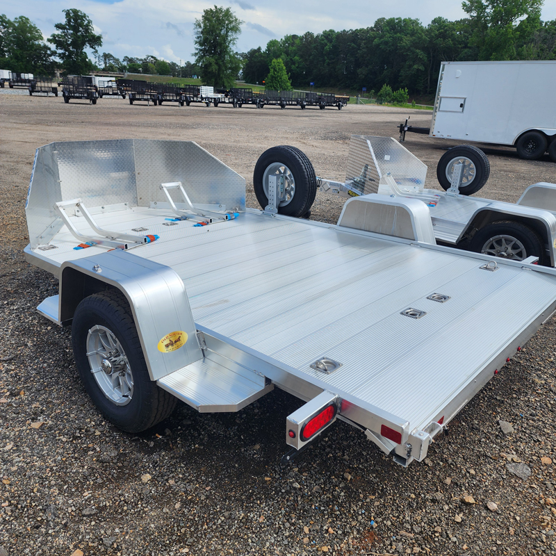 2027 Aluma 78138 MC210 - 2 motorcycle - Spare Mount/Spare tire ( 71-7/8" W x 69.5"L Aluminum slide out ramp)