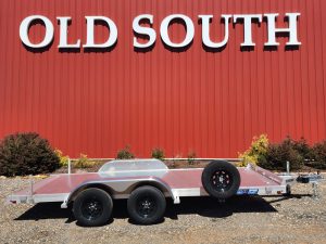 Aluma 8216ESA 16 foot aluminum tandem axle utility trailer with ramps