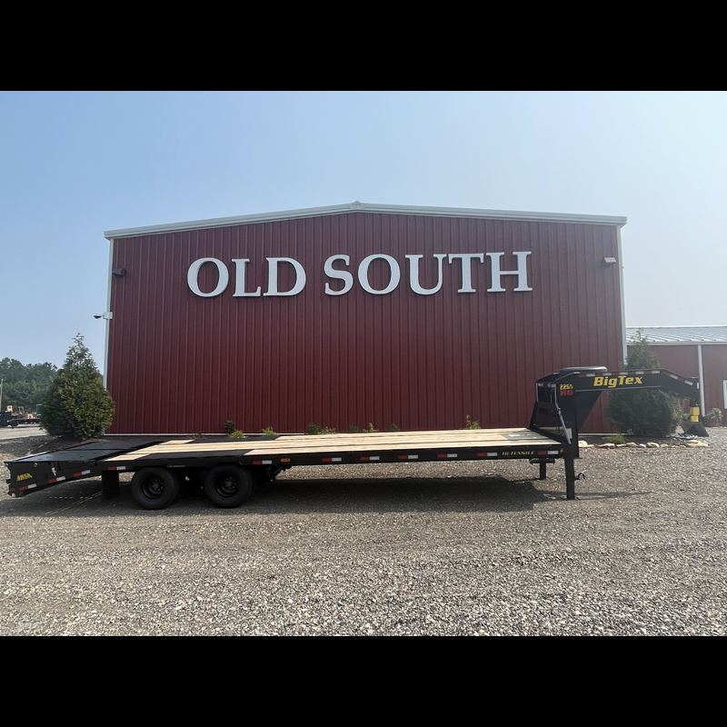 Big Tex 22GN-30D5A-MR 30' tandem dual gooseneck equipment trailer with Mega Ramps