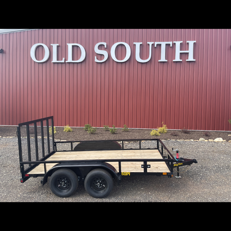 2026 Big Tex 60PI-12 Tandem Axle Tube Top Utility Trailer, 1 Brake Axle