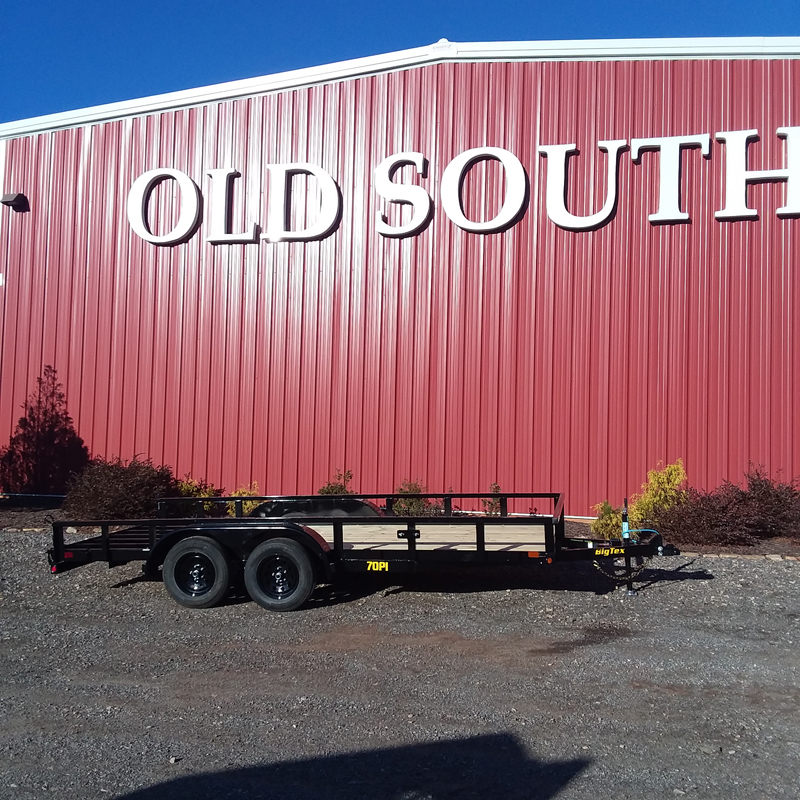 2027 Big Tex 70PI-16 Tandem Axle Tube Top Utility Trailer, 2 Brake Axles