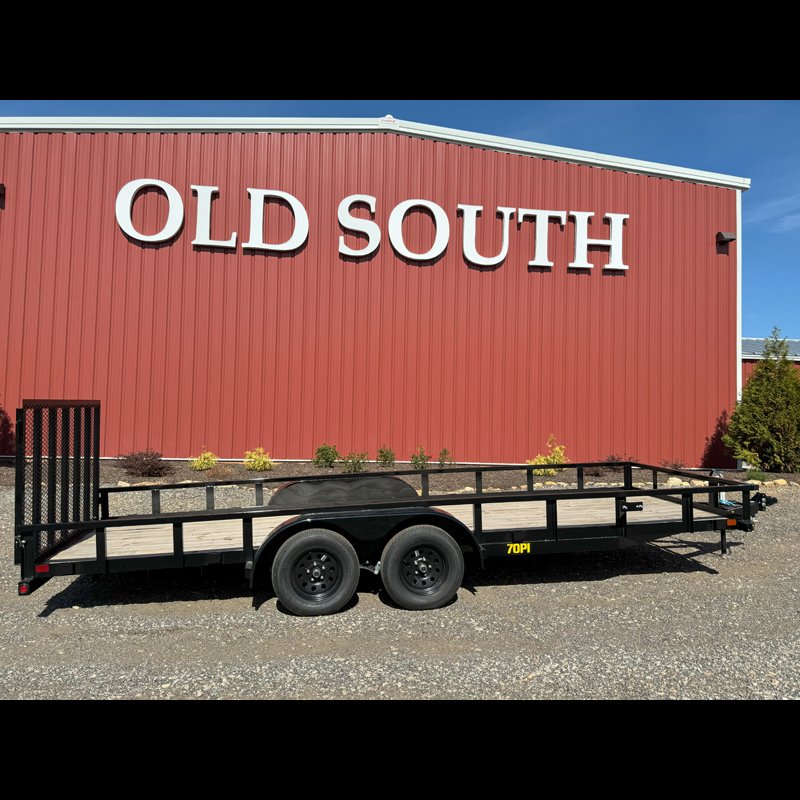 2027 Big Tex 70PI-20 Tandem Axle Tube Top Utility Trailer, 2 Brake Axles