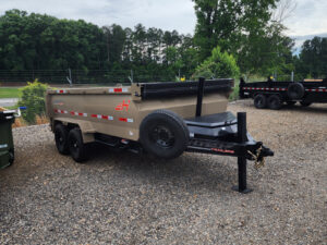 2026 Horizon HZ78314-14k-TL-3' Sides Telescopic Lift Dump Trailer (7x14), Midnight Black / Desert Tan