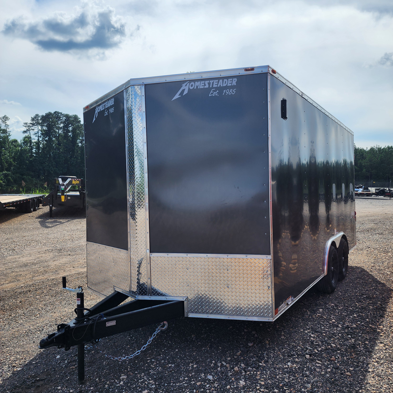 2026 Homesteader 8x16IH HD Tandem Axle Enclosed Cargo Trailer Charcoal - Image 4
