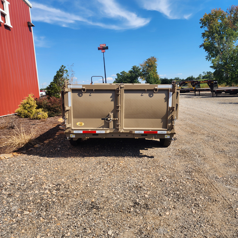 2026 Horizon HZ78314-14k-TL-3' Sides Telescopic Lift Dump Trailer (7x14), Midnight Black / Desert Tan - Image 14