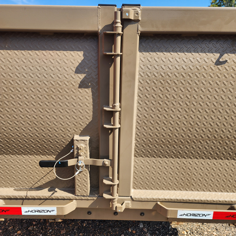 2026 Horizon HZ78314-14k-TL-3' Sides Telescopic Lift Dump Trailer (7x14), Midnight Black / Desert Tan - Image 15