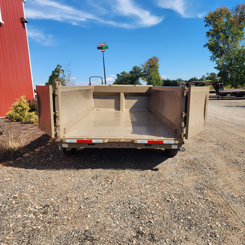 2026 Horizon HZ78314-14k-TL-3' Sides Telescopic Lift Dump Trailer (7x14), Midnight Black / Desert Tan - Image 18