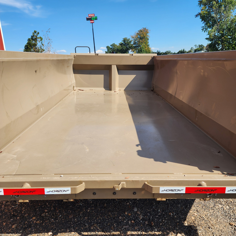 2026 Horizon HZ78314-14k-TL-3' Sides Telescopic Lift Dump Trailer (7x14), Midnight Black / Desert Tan - Image 19