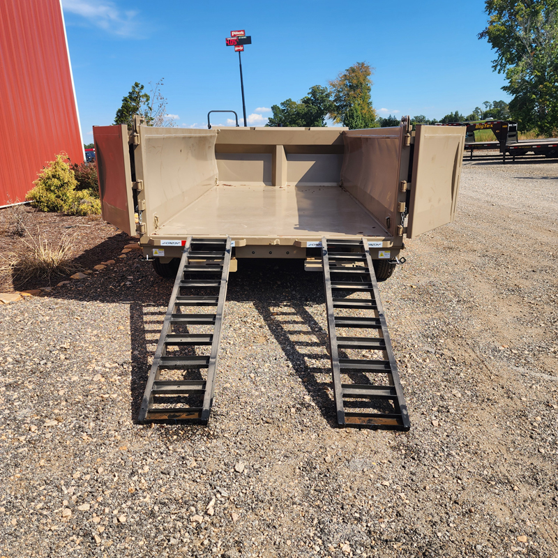 2026 Horizon HZ78314-14k-TL-3' Sides Telescopic Lift Dump Trailer (7x14), Midnight Black / Desert Tan - Image 20