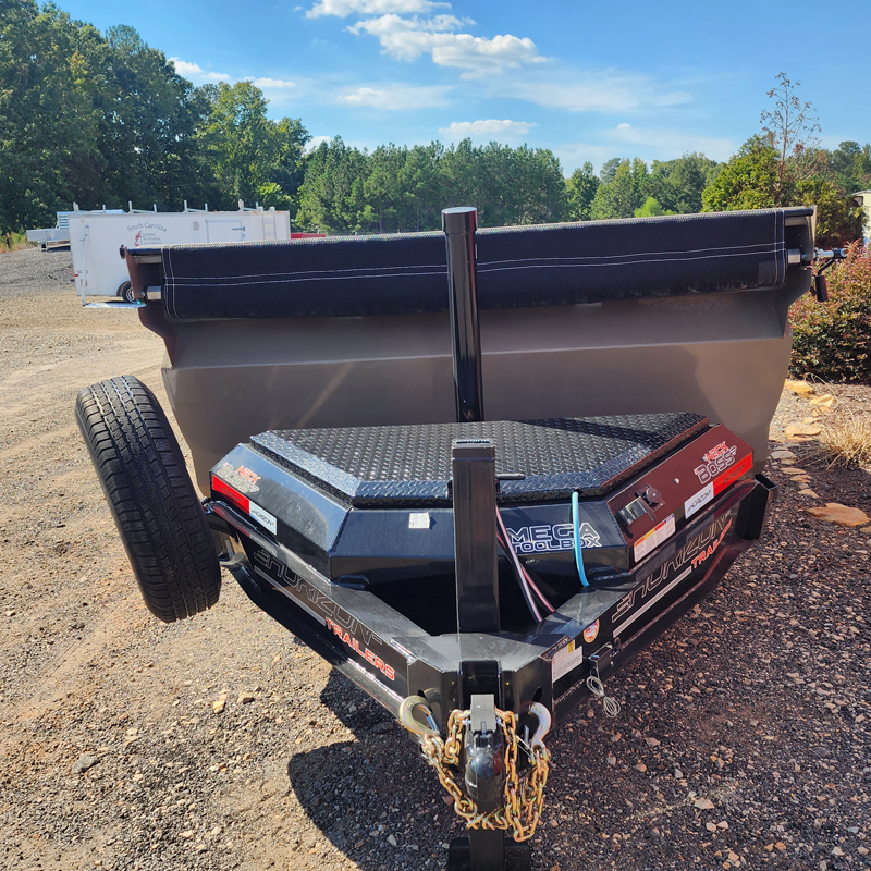 2026 Horizon HZ78314-14k-TL-3' Sides Telescopic Lift Dump Trailer (7x14), Midnight Black / Desert Tan - Image 3