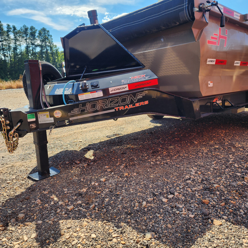 2026 Horizon HZ78314-14k-TL-3' Sides Telescopic Lift Dump Trailer (7x14), Midnight Black / Desert Tan - Image 8