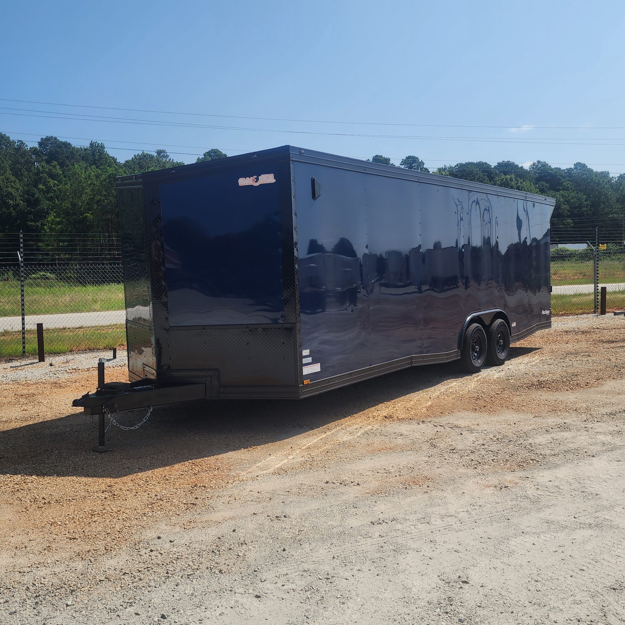 Cynergy 824TA, Indigo Blue with Blackout, Ramp Package, V-Nose, Spoiler