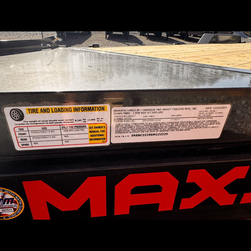 2027 Maxx-D EHX8322 17.5K Equipment Trailer - Gray with Spare - Image 18