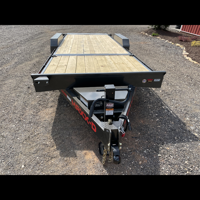 2027 Maxx-D G8X8322-17.5k Gravity Tilt Tilt Trailer - Gray with Toolbox and Spare - Image 7