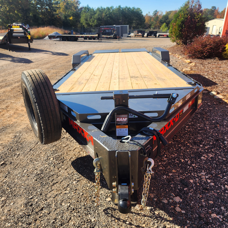 Maxx-D EHX8320 15.4K Equipment Trailer 83"x18'+4' - Gray, MR, Spare - Image 2