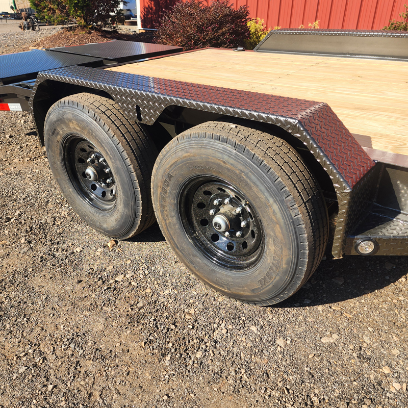 Maxx-D EHX8320 15.4K Equipment Trailer 83"x18'+4' - Gray, MR, Spare - Image 5