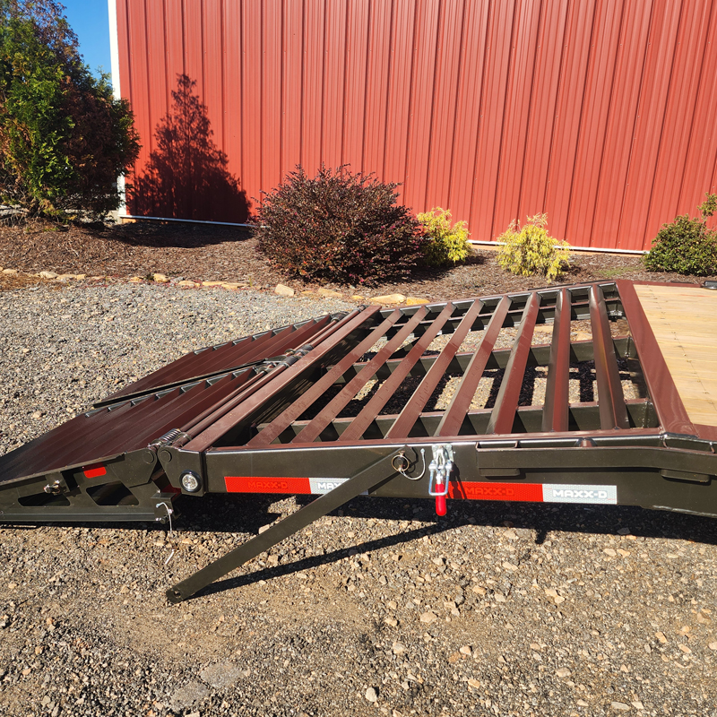 Maxx-D EHX8320 15.4K Equipment Trailer 83"x18'+4' - Gray, MR, Spare - Image 9
