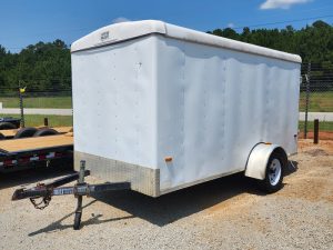 USED Horton 6x12 Single Axle Flat front, Round Top, Barn Doors
