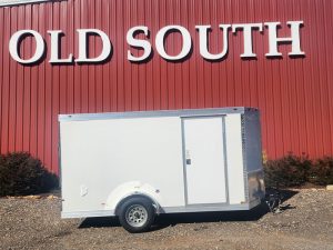 Cynergy Cargo 6x12 Advanced V-nose enclosed cargo trailer in white